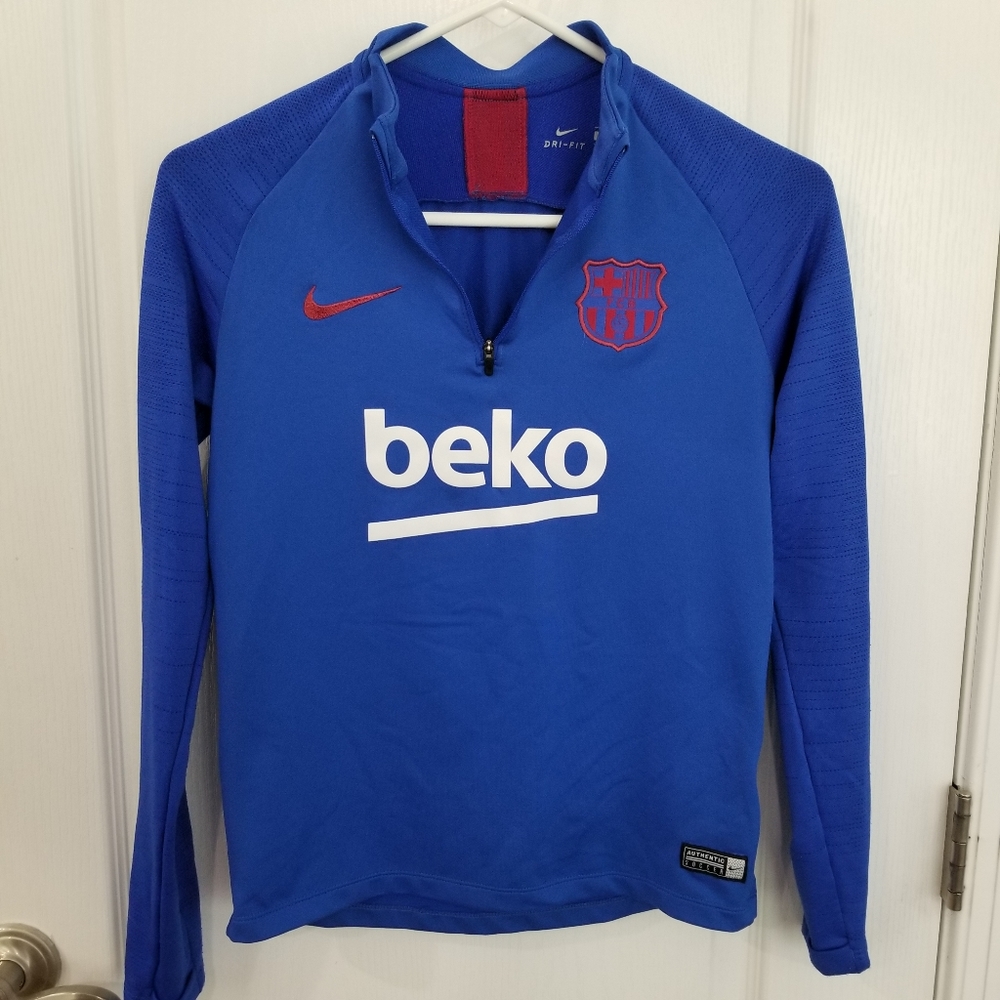 Nike FC Barcelona quarter zip shirt
